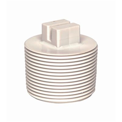 White ABS/PVC Pipe Fittings 1.5" Threaded Plugs