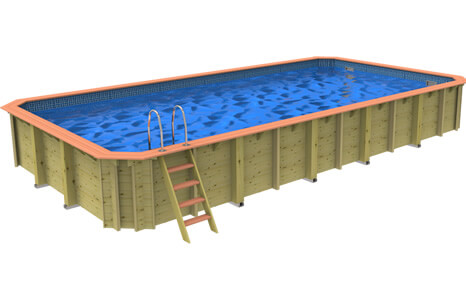 Plastica Premium Wooden Pool Kits The, Lap Pool Above Ground Kit