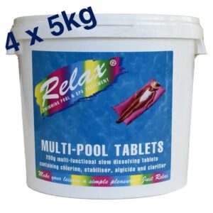 4 x 5kg 200g Relax Multifunctional Chlorine Tablets