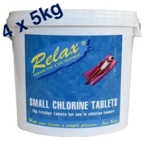 4 x 5kg 20g Relax Small Chlorine Tablets